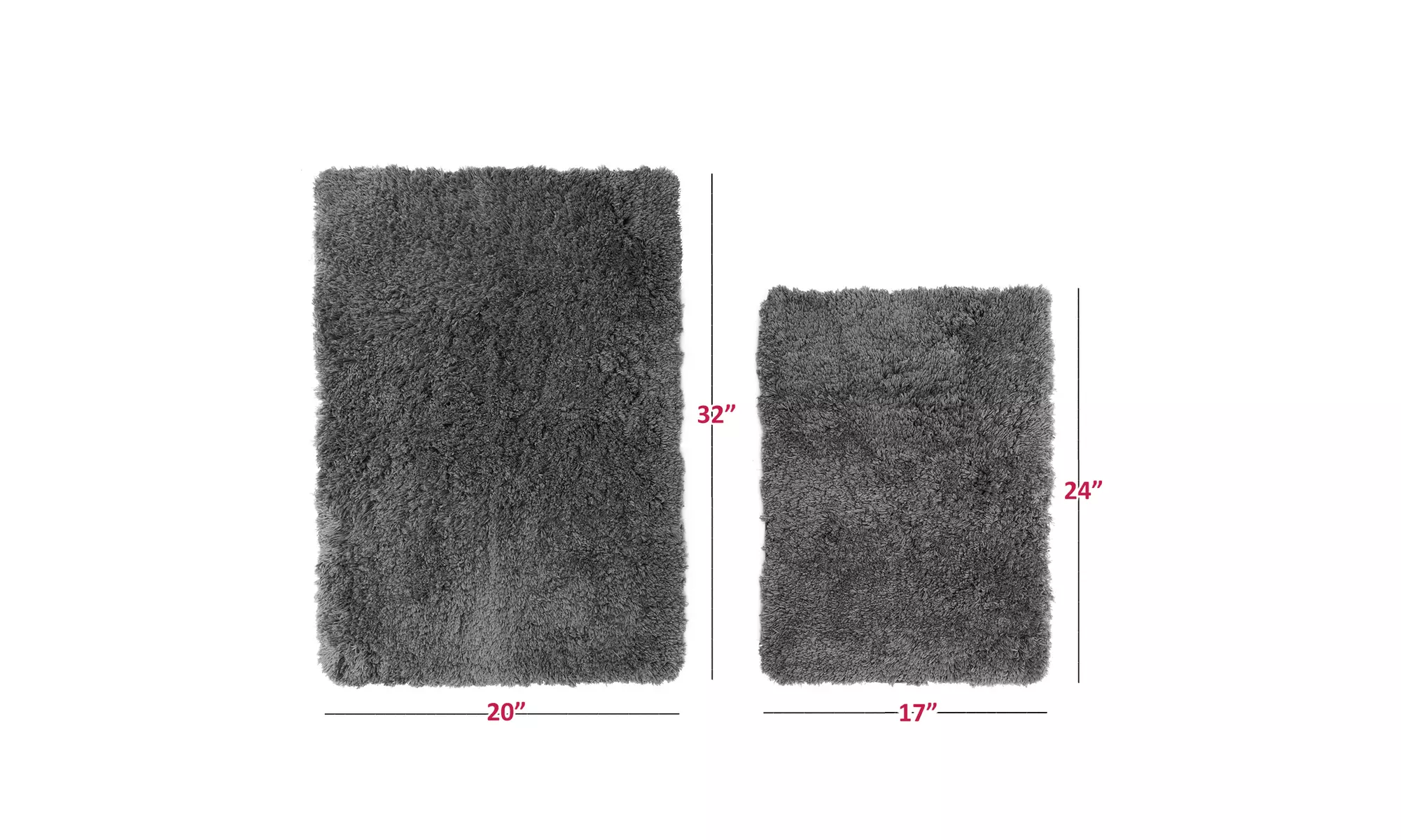 Clara Clark Non-slip Shaggy Bath Rug Set