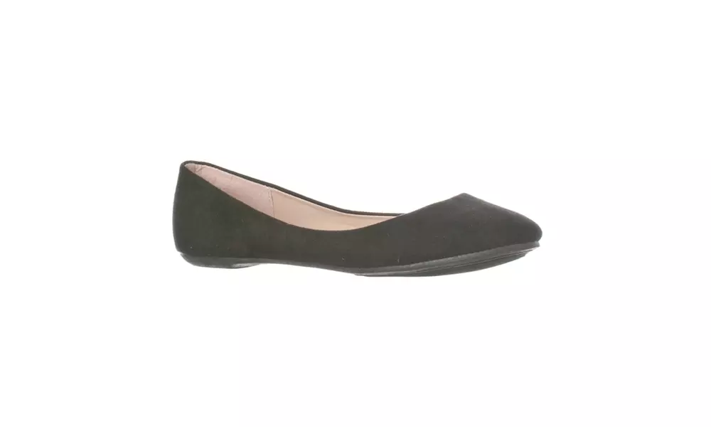 Riverberry Women's Aria Suede Closed Round Toe Ballet Flat Slip On Shoe - Primary Image