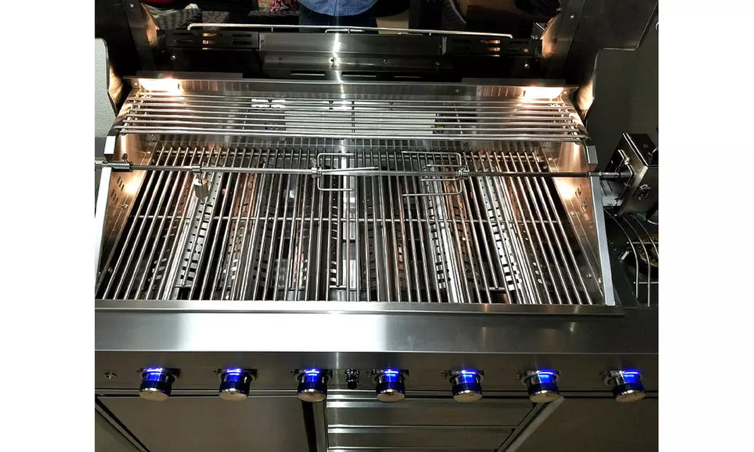 7' BBQ GAS GRILL BARBECUE 8 Burners Rotisserie Stainless Propane Natural Gas New - Second Medium