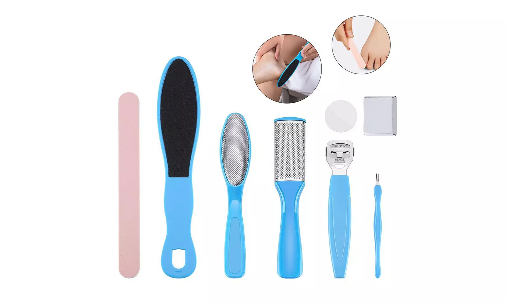 8 IN 1 Home Foot Callus Remover File Rasp Scraper Dead Skin Feet Remover Kit - Primary Image