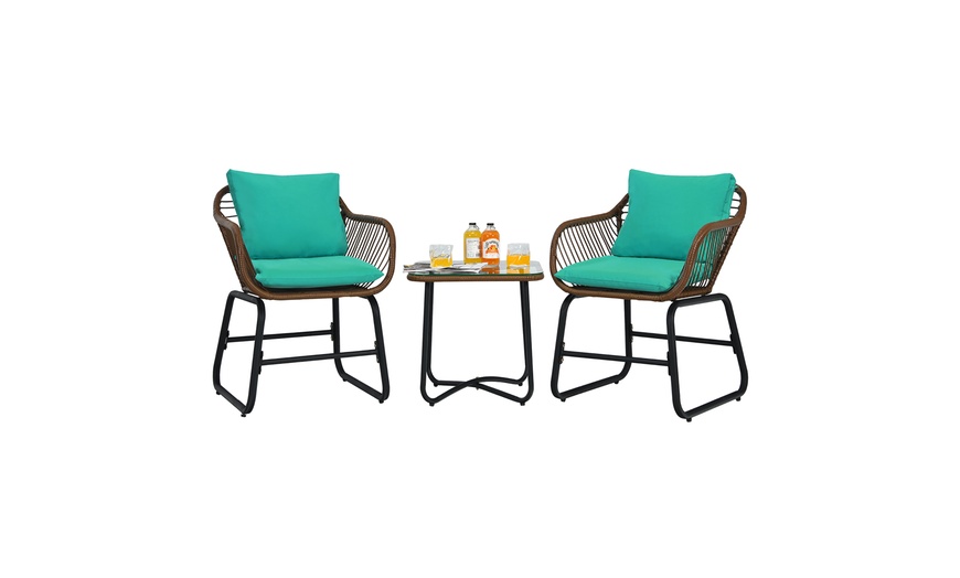 Up To 59% Off On Costway 3PCS Patio Rattan Bis... | Groupon Goods