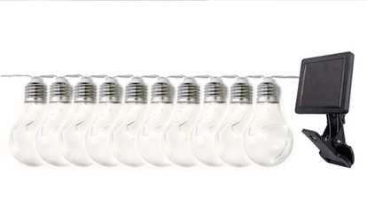 Outdoor Edison LED Solar Lights with Mounting Clip (1, 2, or 4-Pack)