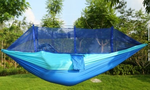 iMounTEK Double Camping Hammock w/ Mosquito Net 2-Person Portable Nylon Hammock