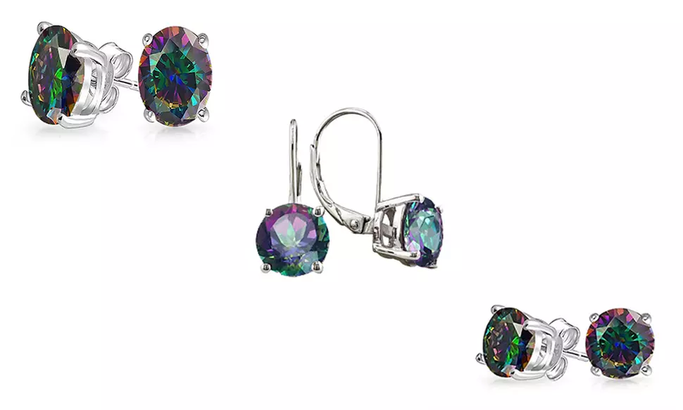 Set of 3 Rainbow Topaz 6.00 CTTW Earring Collection