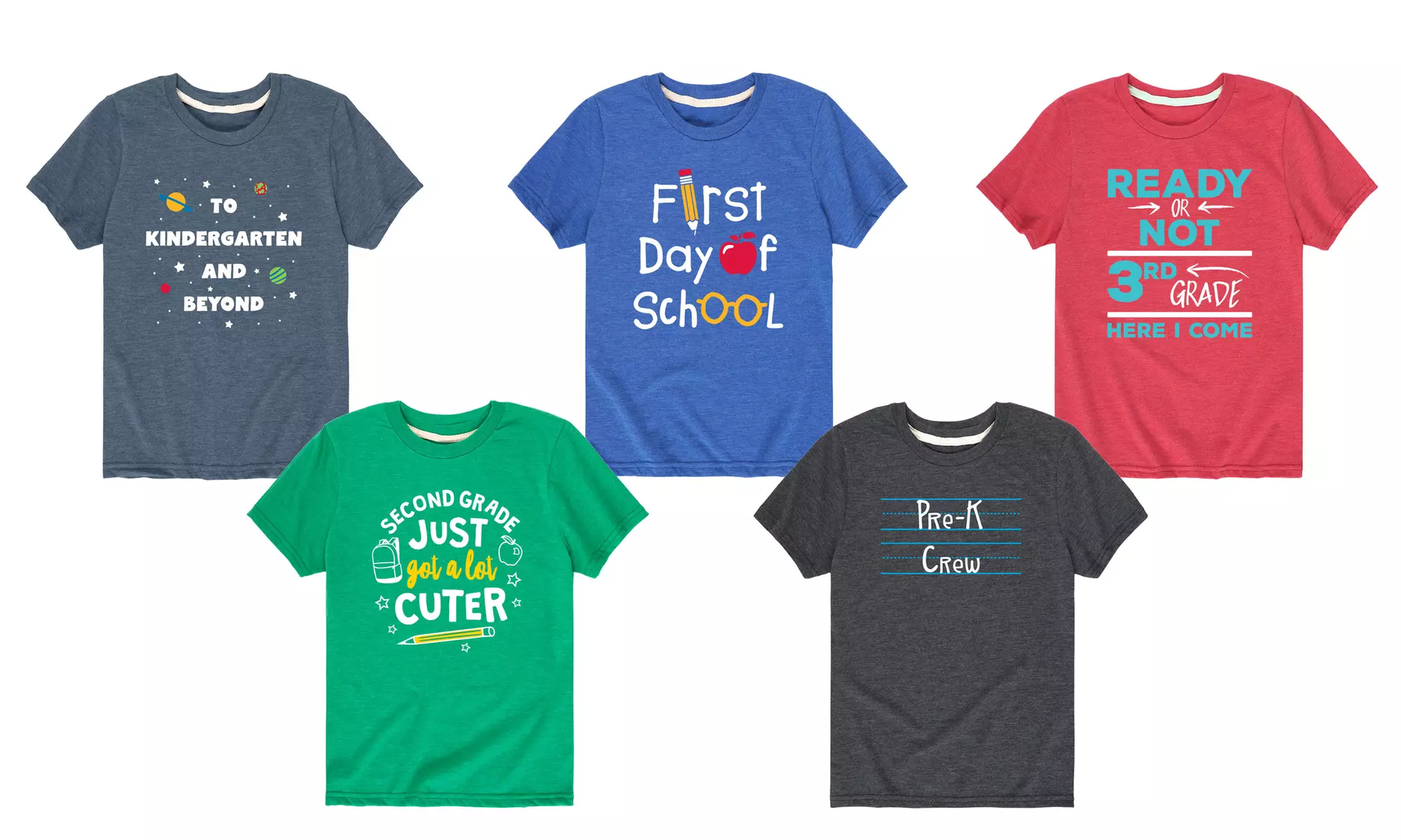 Instant Message: Boy's First Day of School Grade Tees - Primary Image