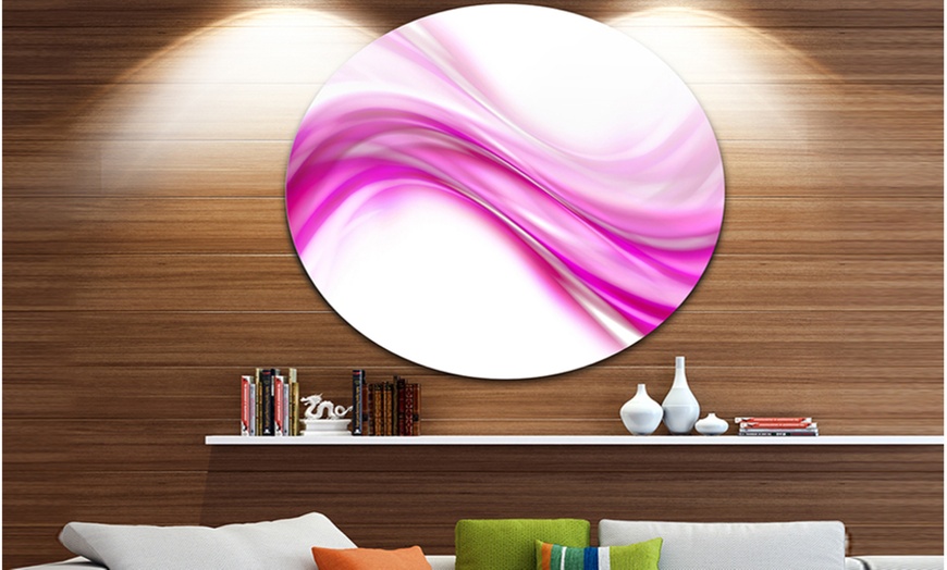 Up To 8% Off on Pink Abstract Waves' Abstract... | Groupon Goods