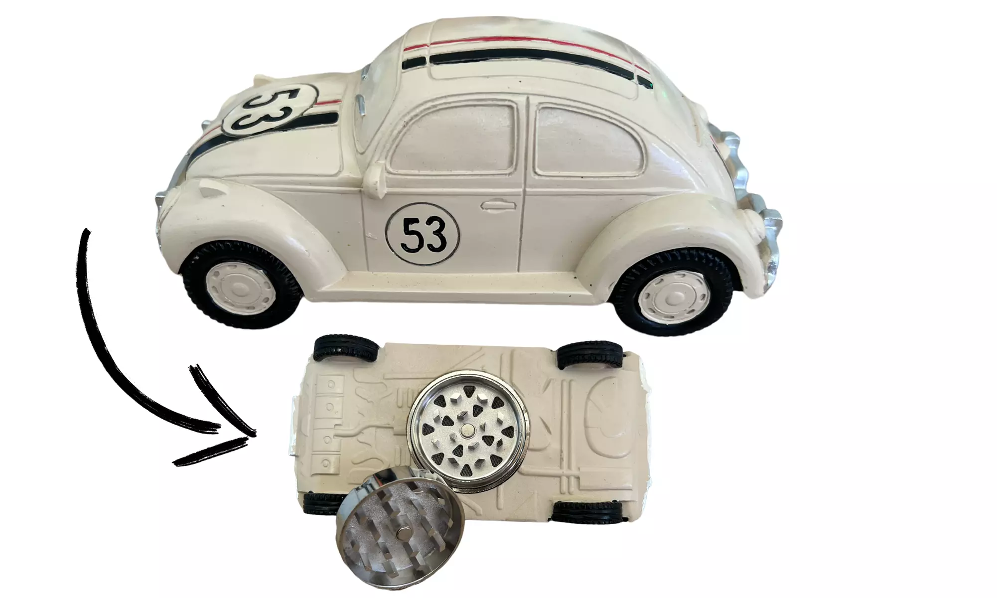 Vintage Race Car Herb Grinder - Primary Image