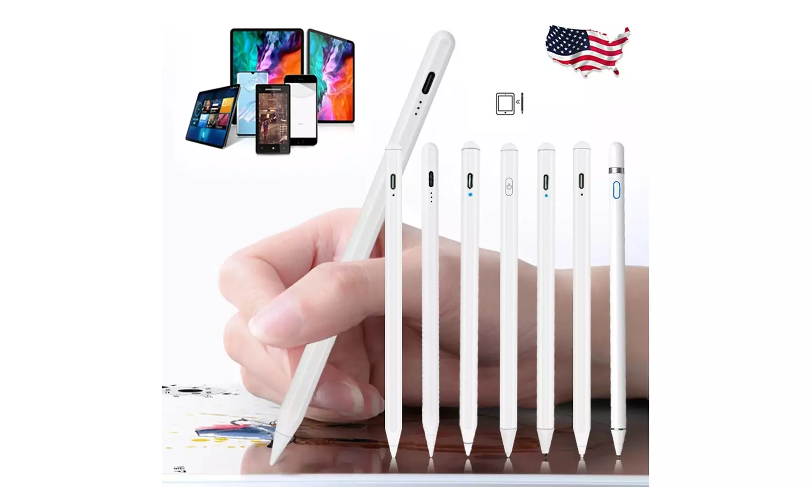 Stylus Pencil for Apple 1st 2nd 3rd 4/6/7/8th Fit All iPad Pro Mini Air Tablet - Primary Image