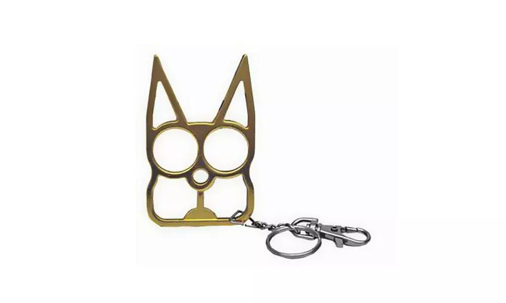 Self Defense Cat Ears Keychain - Black, Bronze and Pink - Second Medium