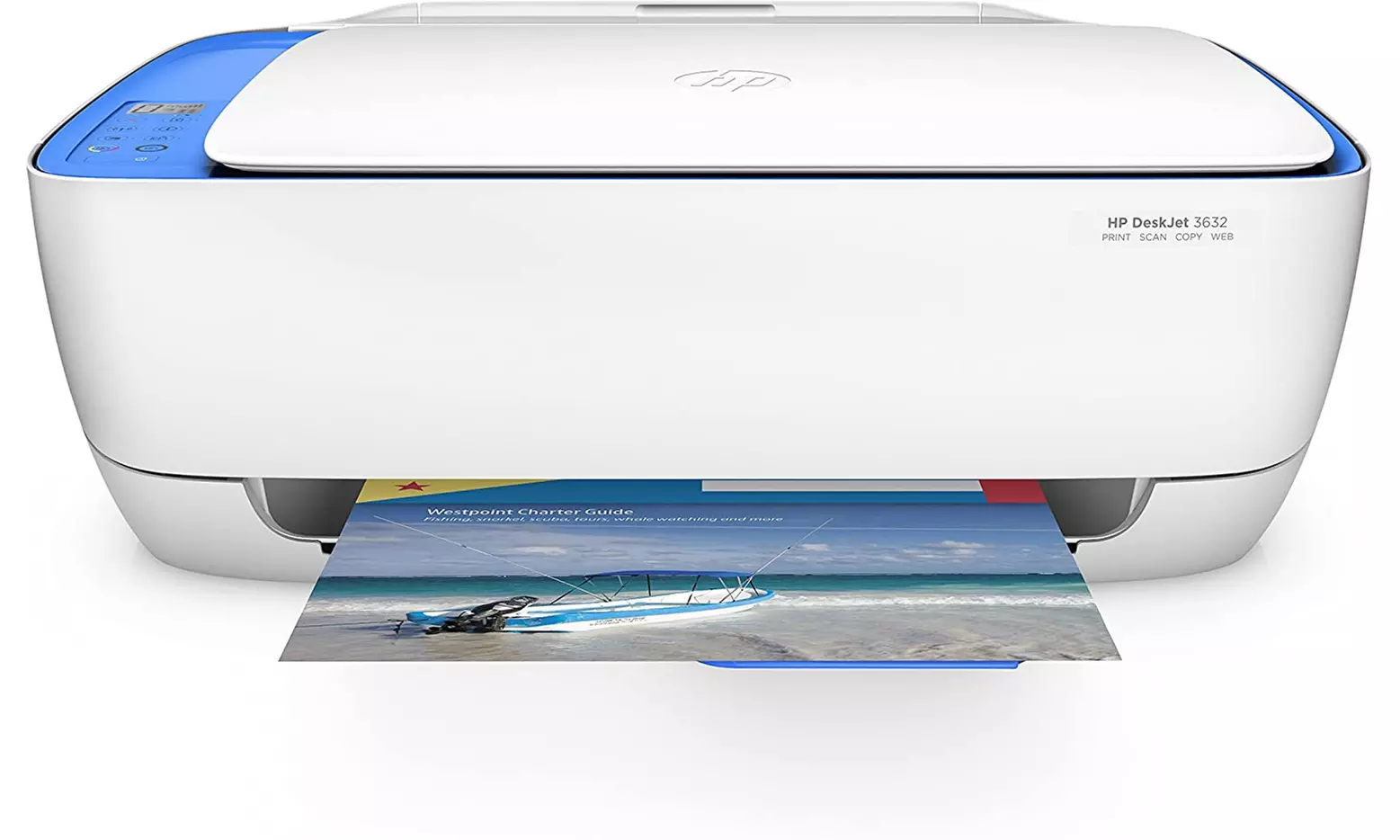 HP DeskJet 3632 All-in-One Printer (Blue) - Refurbished - Primary Image