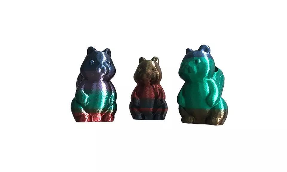 3D Printer Silk Rainbow Multicolor PLA Filamentt 1.75mm 1KG  - Second Medium