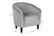 Velvet Arm Chair Home Modern Club Chair Accent Chair Upholstered Barrel Chair - Second Medium