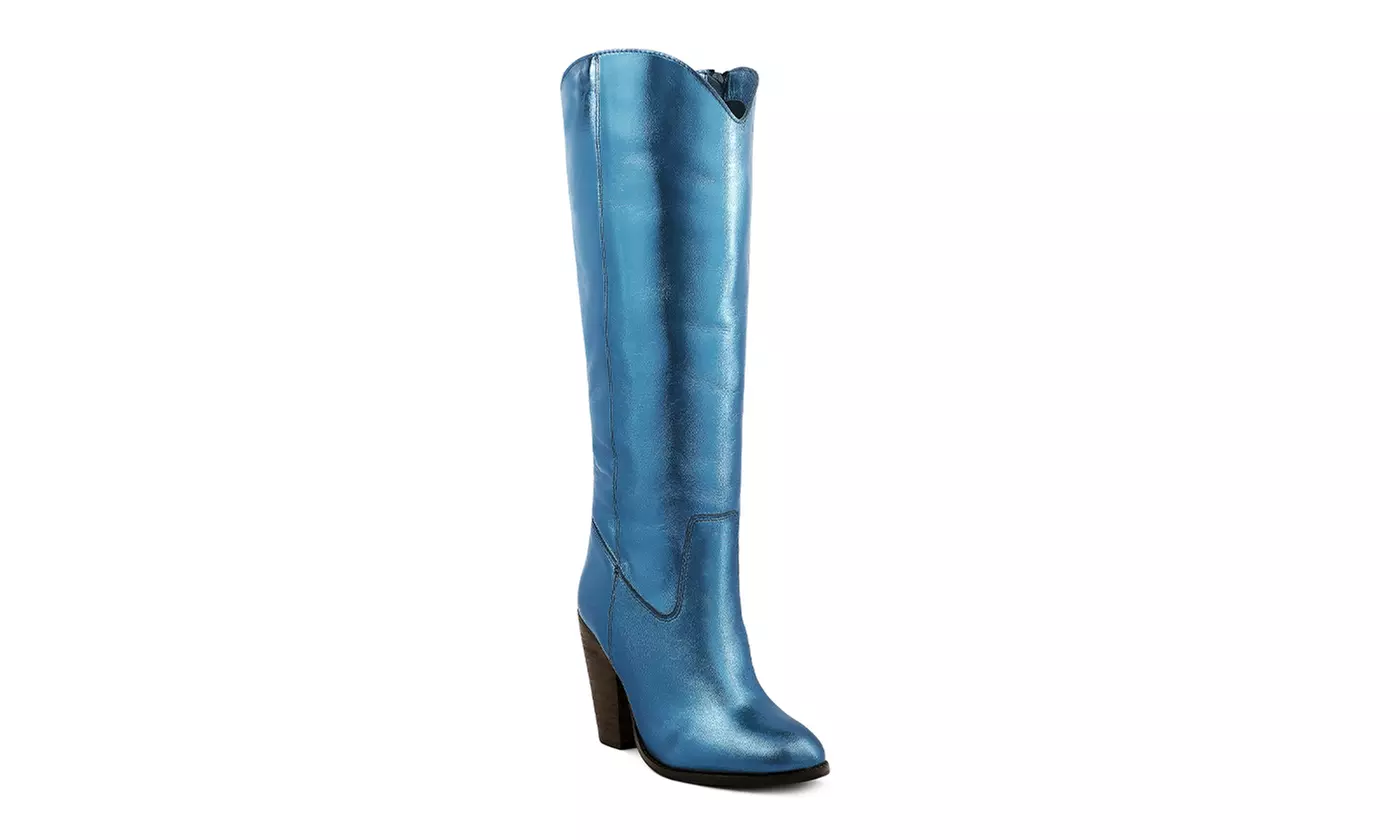 Rag & Co Great-Storm Leather Cowboy Boots