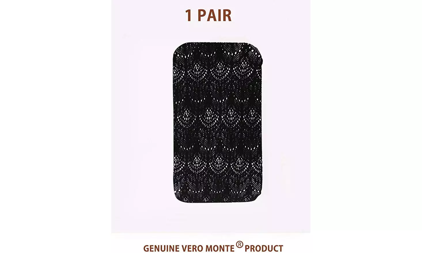 Vero Monte 1 Pair Women's Colorful Hollow Out Knitted Patterned Tights - Second Medium