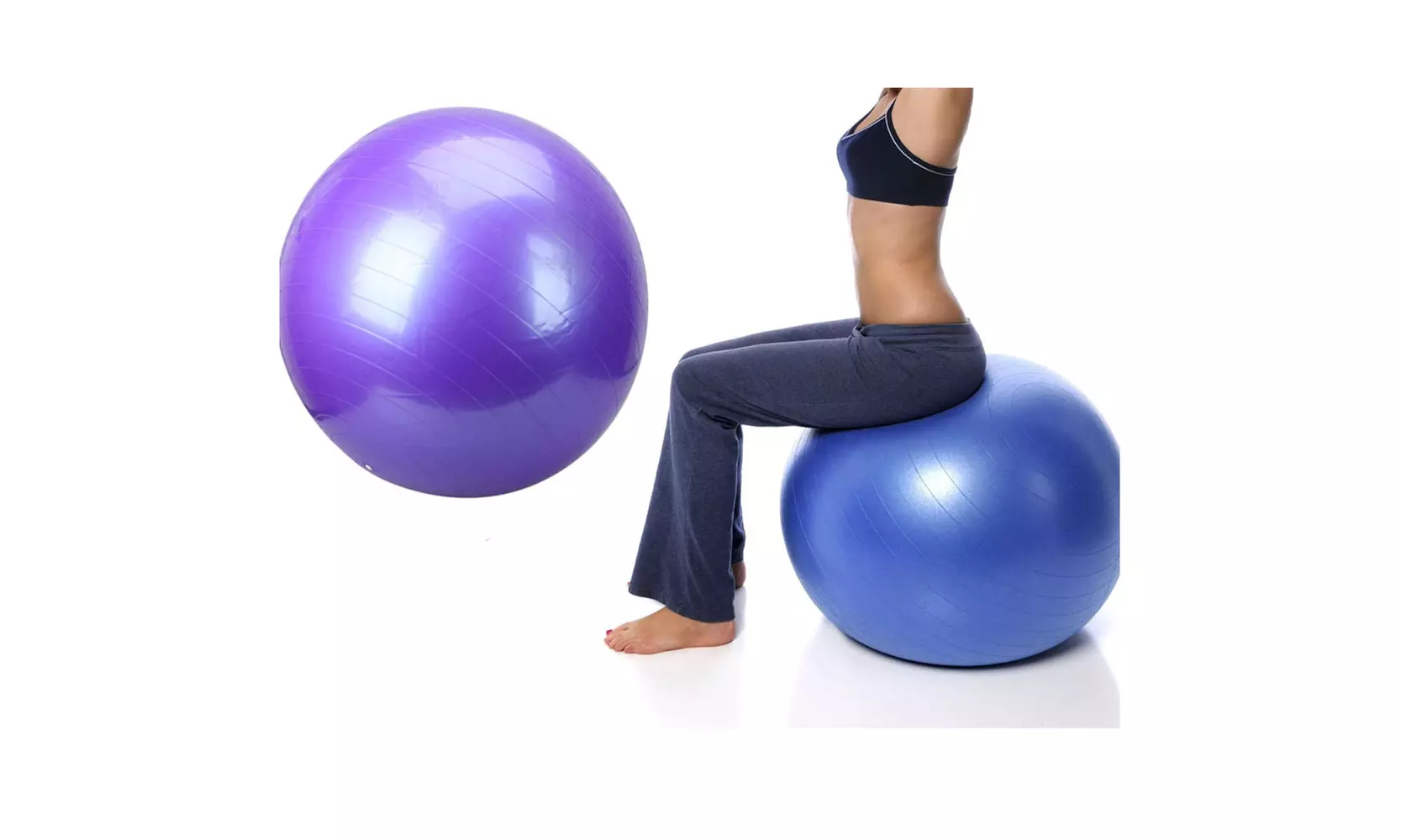  Durable Material Suitable Anti-Burst Yoga Ball Exercise Pilates Compact Design - Primary Image