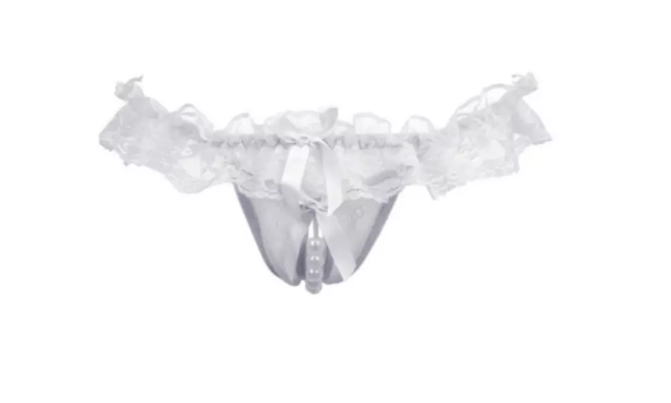 Lace & Pearls Thong Bikini Open Crotch Crotchless Panties (4 Pack) - Second Medium