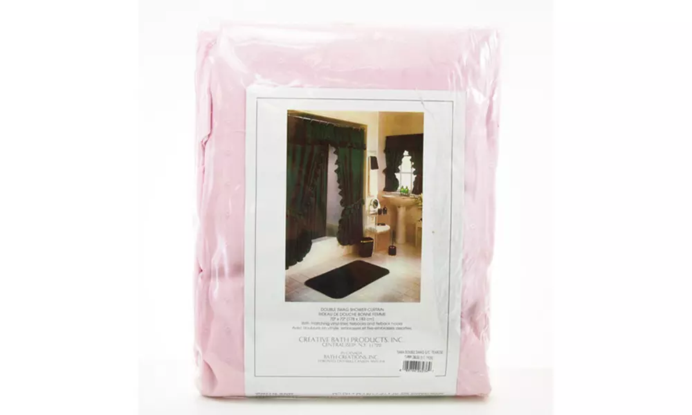 Tiara Double Swag Tea Rose Shower Curtain - Second Medium