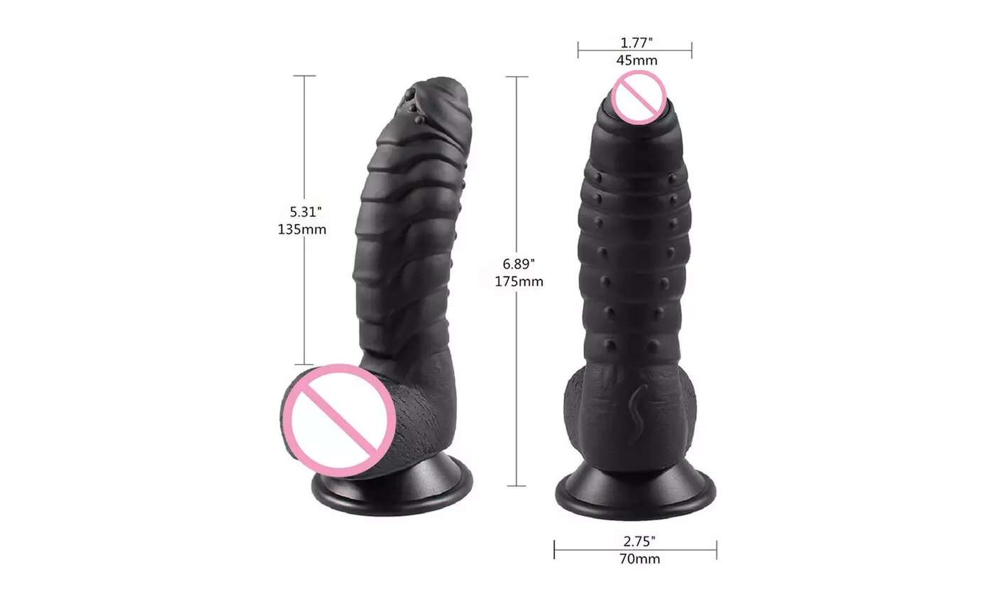 Black Dragon Fantasy Dildo 7 Inches Silicone G-Spot Vibrator