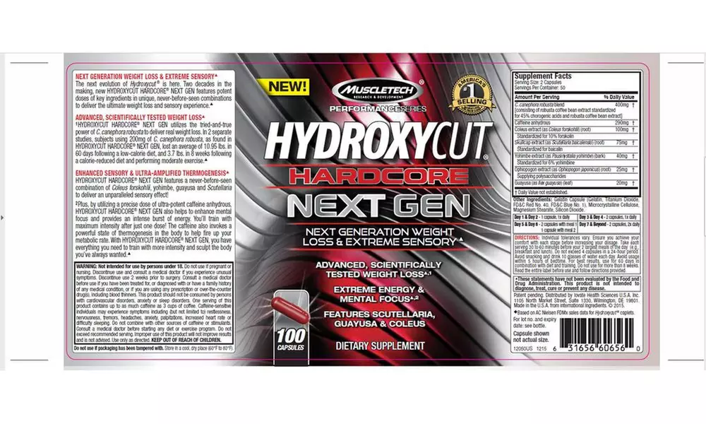 Hydroxycut Hardcore Next Gen Weight Loss Supplement (200-Count) - Second Medium