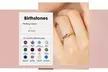 14K Gold Plated Stainless Steel Dainty Birthstone Stacking Ring, 2mm Stone - Second Medium