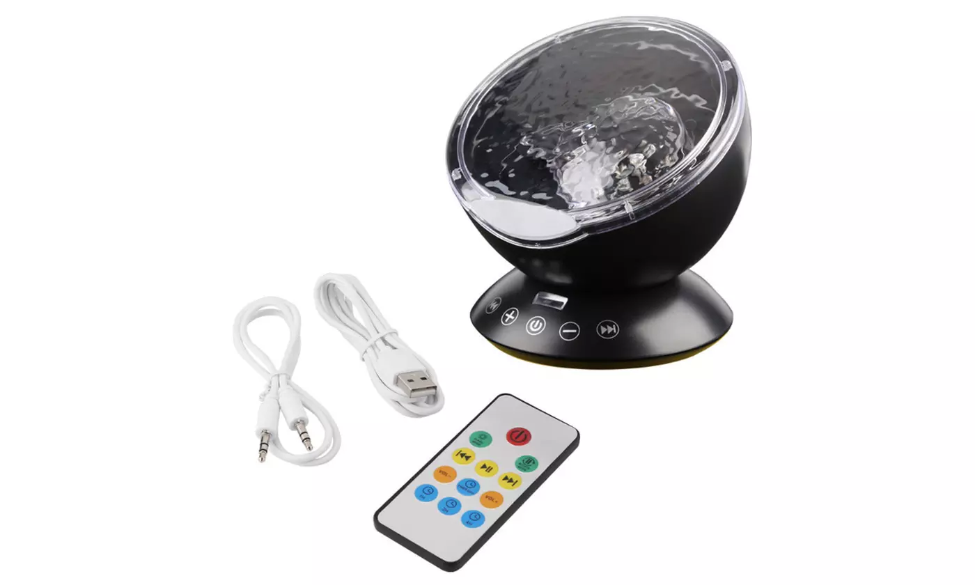 Projector Night Light Ocean Wave LED Music Relaxing Remote Lamp New - Second Medium