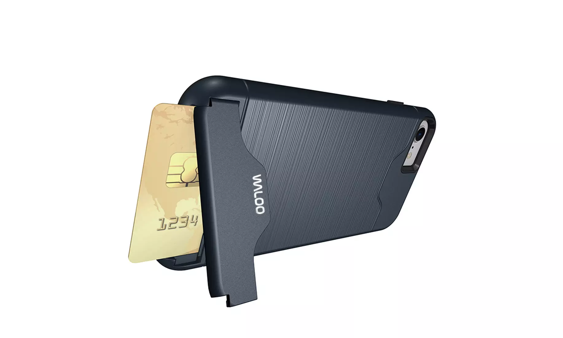 Waloo Brushed Kickstand Case for iPhones 