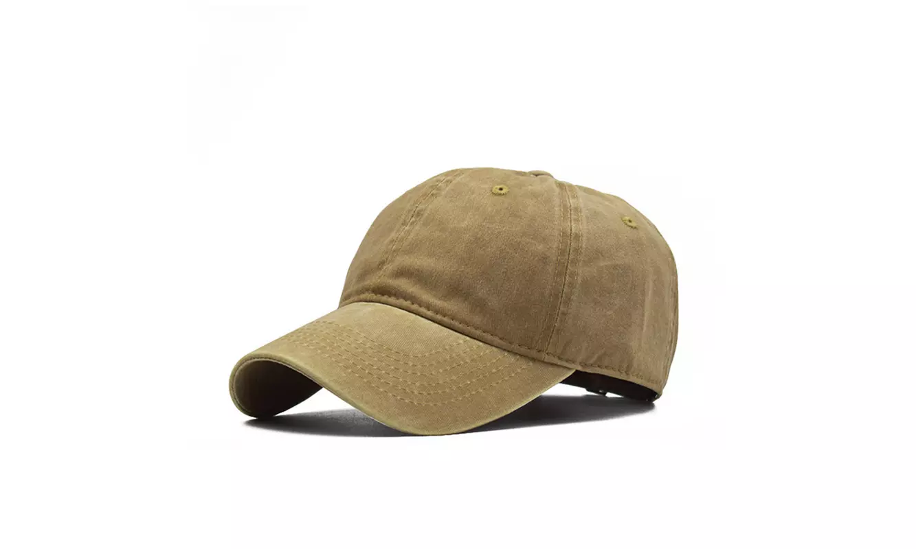 Washed Low Profile Cotton Baseball Cap; Various Colors Available