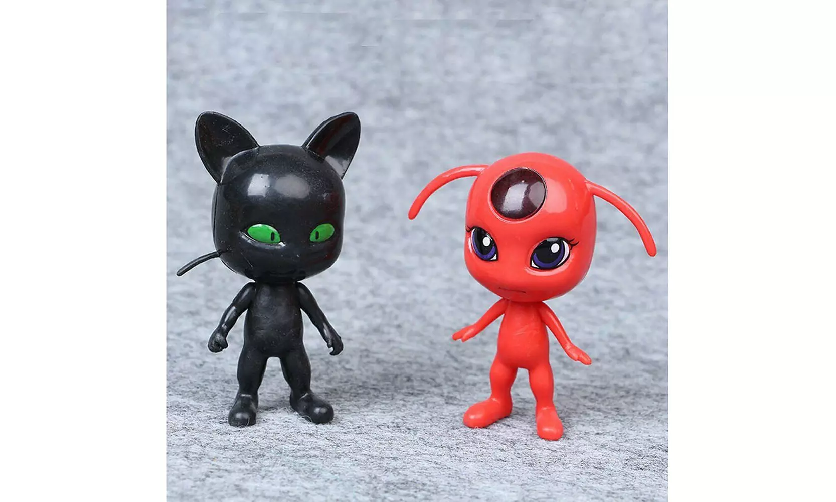 6Pcs Miraculous Ladybug Tikki Noir Cat Plagg Adrien Action Figures Doll Toy Gift - Second Medium