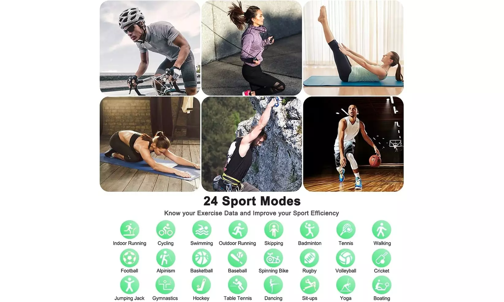 Touch Screen Smartwatch Heart Rate/Pedometer/Sleep Monitor, IP67 Waterproof - Image 5