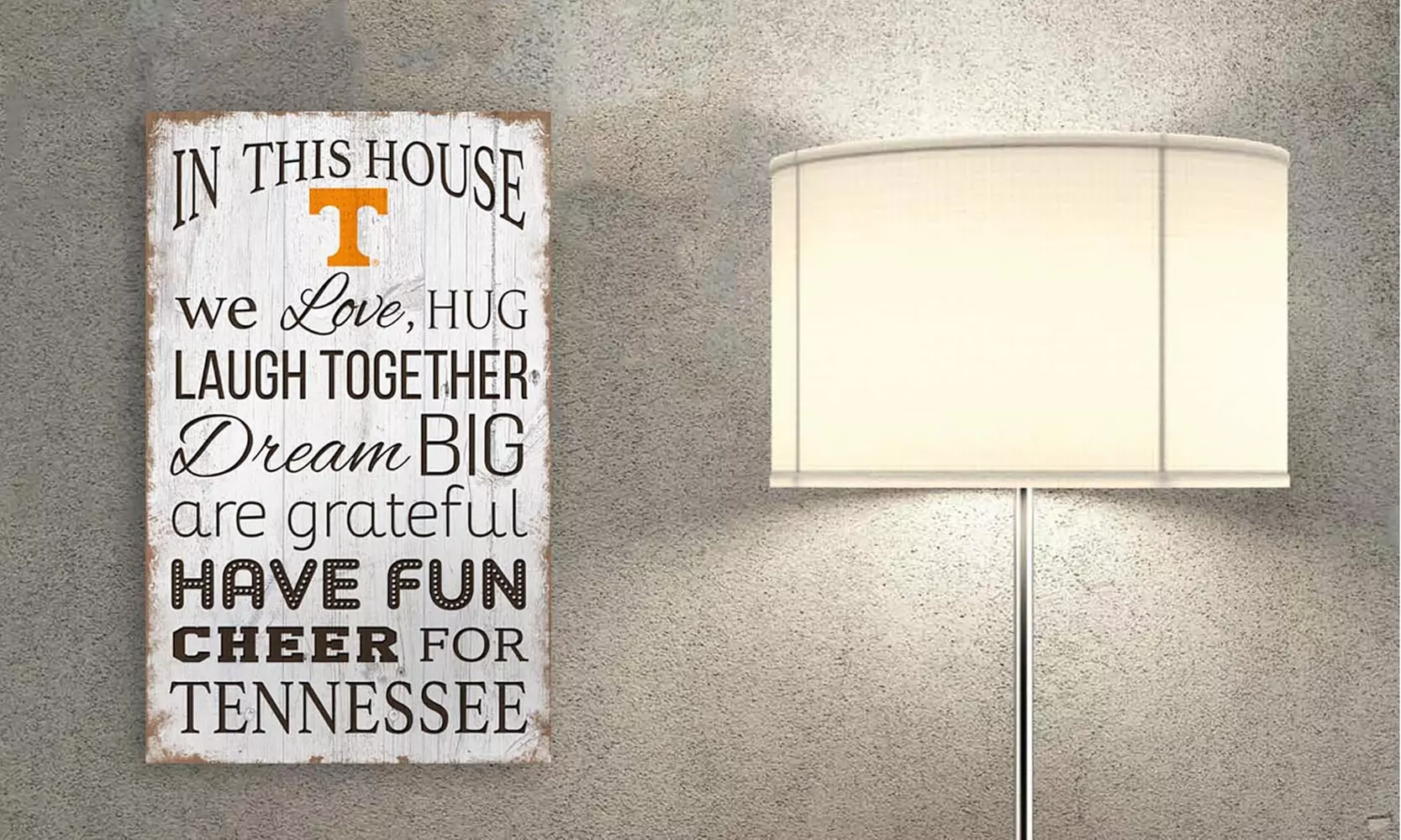 Fan Creations NCAA House Rules Distressed Sign - Primary Image
