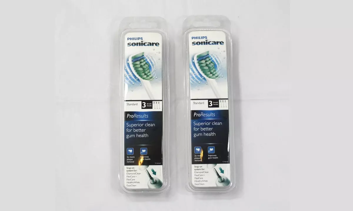 Philips Sonicare HX6013 ProResults Replacement Toothbrush Heads 6 Pack - Second Medium