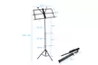Glarry Handy Portable Adjustable Folding Music Stand with Bag Black - Second Medium