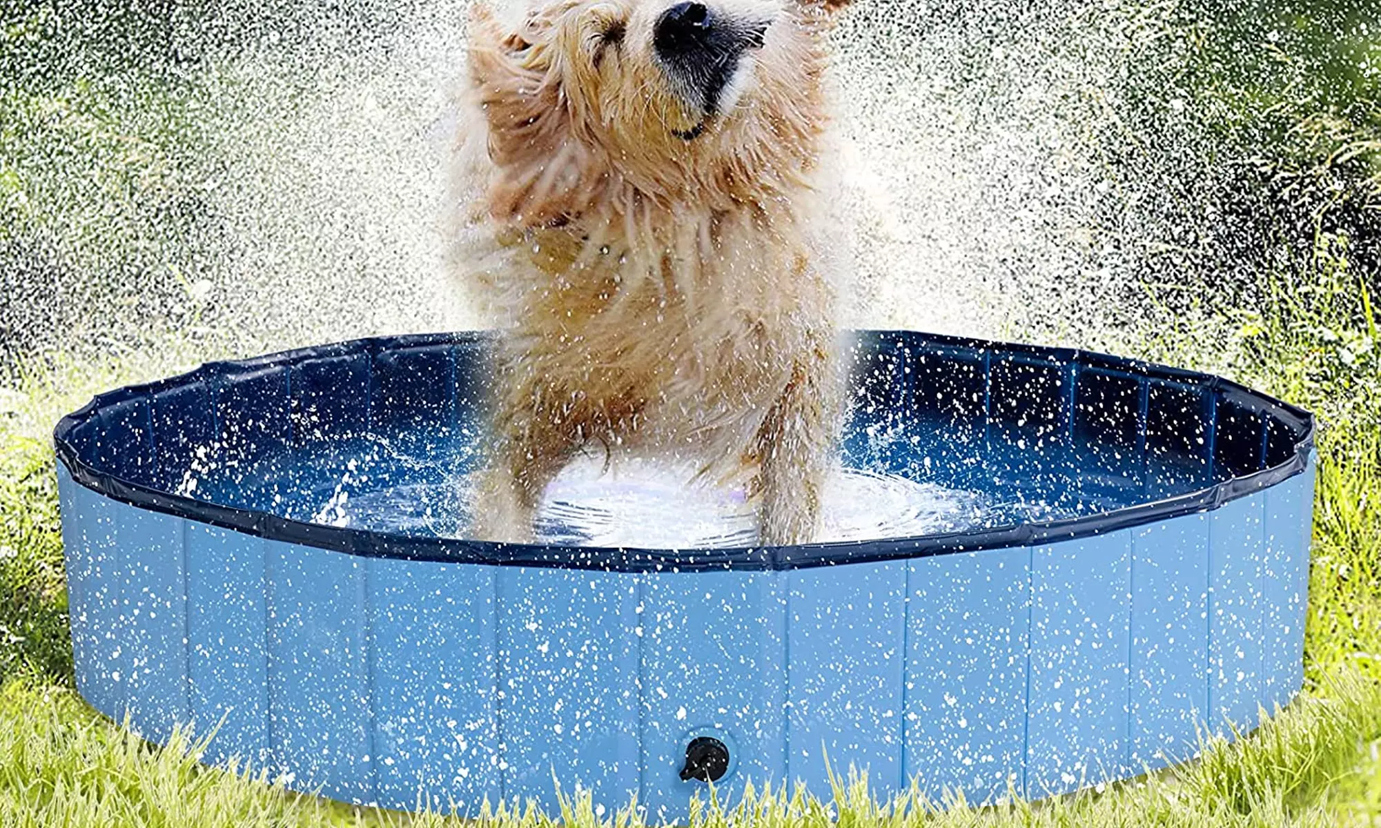 Foldable Dog Pool Slip-Resistant Pool Outside Dog Pool Collapsible Bathing Tub - Primary Image