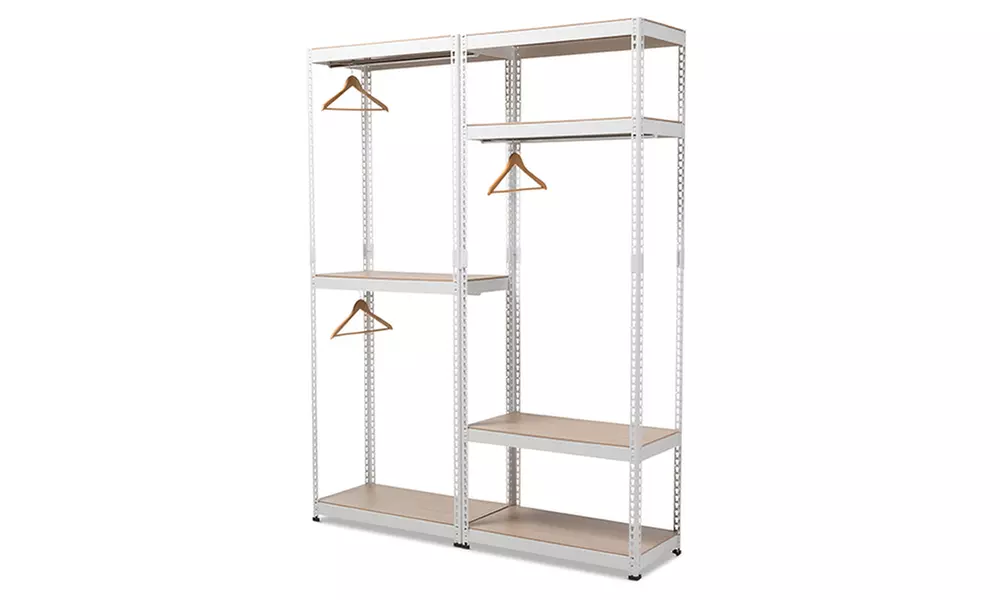Gavin Black Metal 7-Shelf Closet Storage Racking Organizer - Primary Image