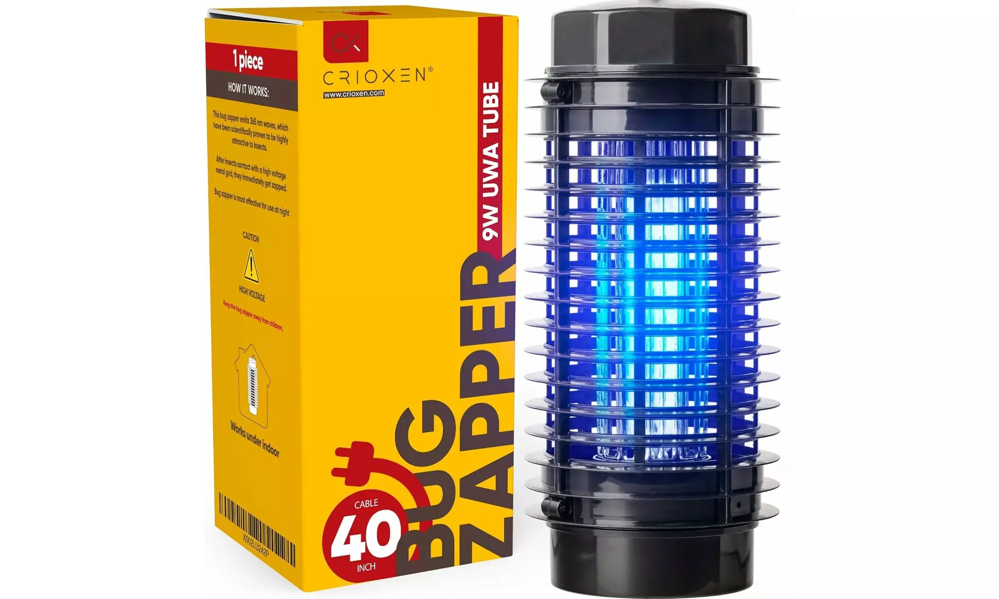 Indoor Bug Zapper for Home 1000V Fly Zapper Fruit Fly Killer - Primary Image