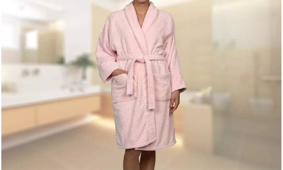 Superior Cotton Terry Cloth Bathrobes for Women Men Unisex Adults Bath Robe