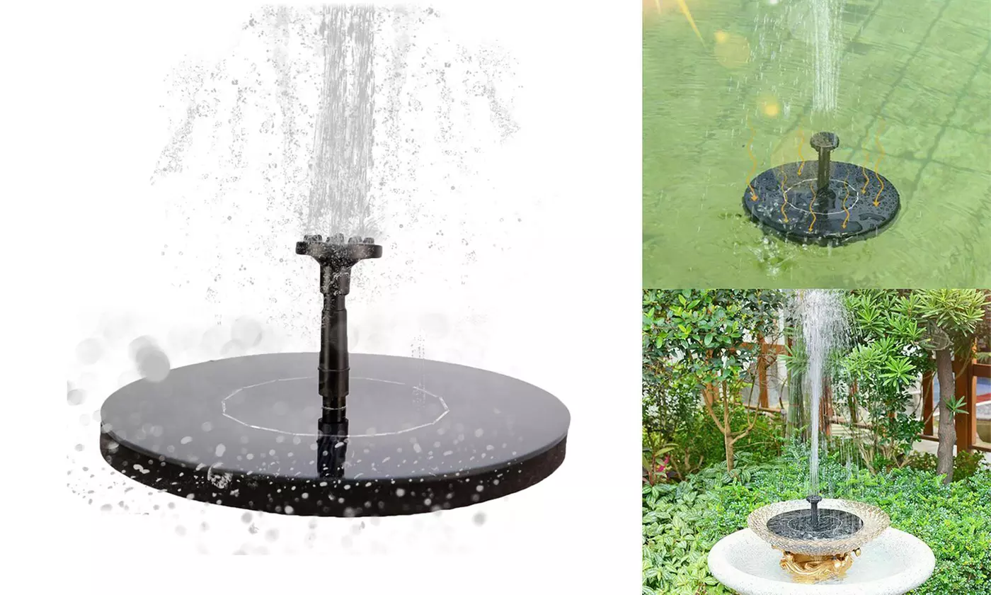 Solar Fountain Pump Floating Solar Powered Pump for Garden Pond or Fountain - Primary Image