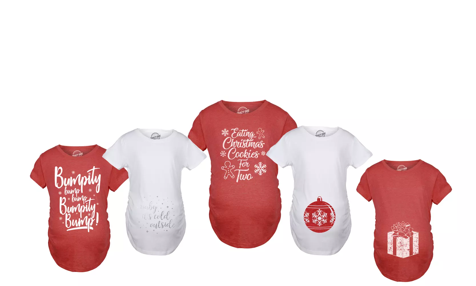 Crazy Dog T-Shirts Cute and Funny Christmas Maternity T-Shirts - Primary Image