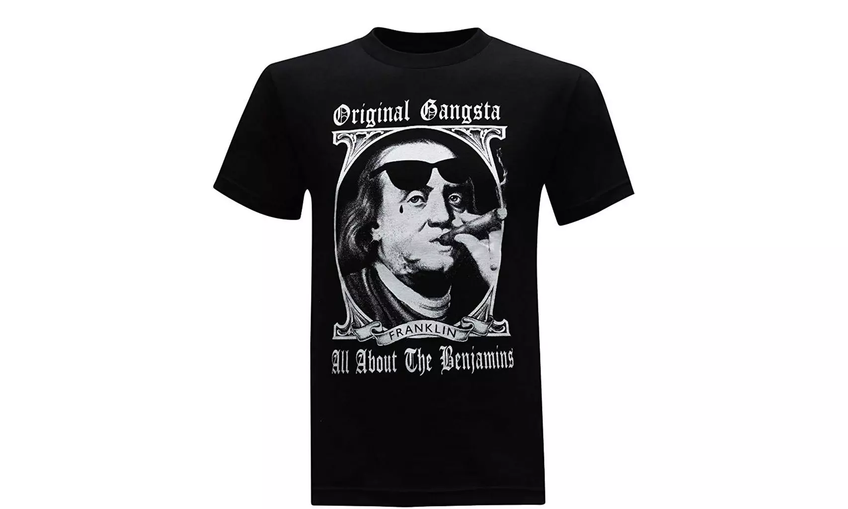 Original Gangster Benjamin Franklin Founding Fathers Men's Humor Funny T-Shirt - Primary Image