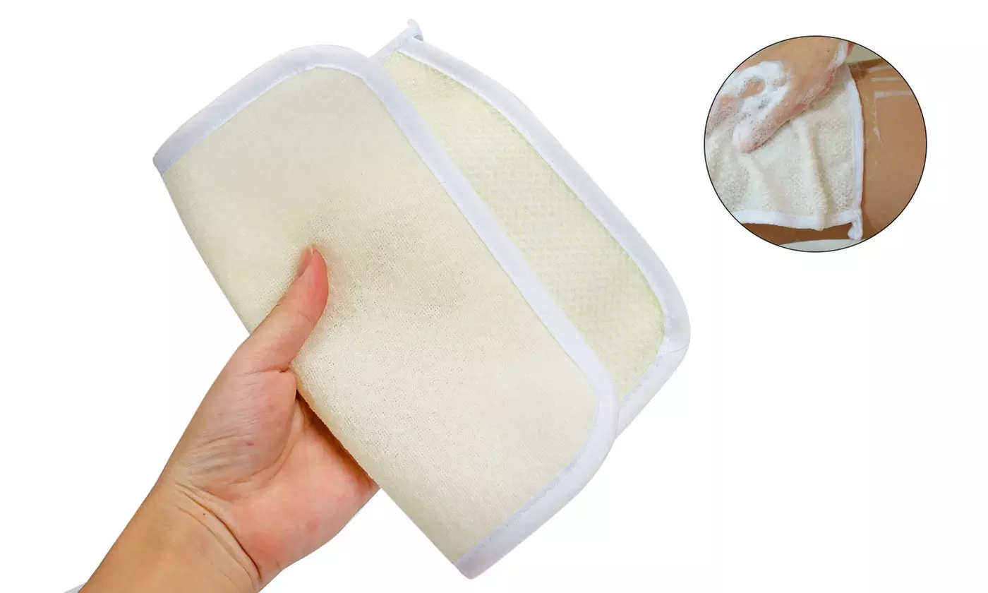 5 Pieces Exfoliating Face and Body Wash Towel Weave Bath Cloth