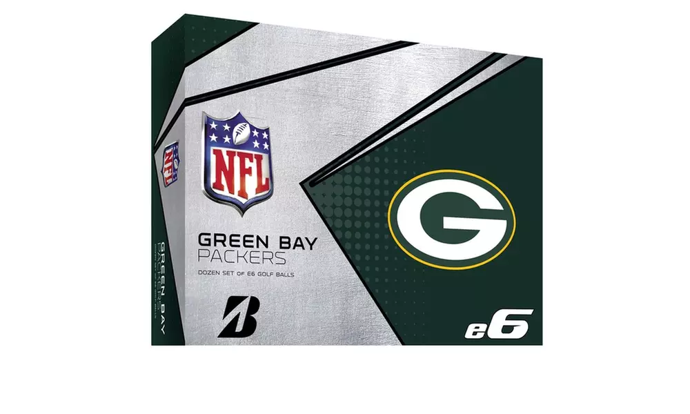Bridgestone E6 Green Bay Packers Golf Balls-Dozen - Primary Image