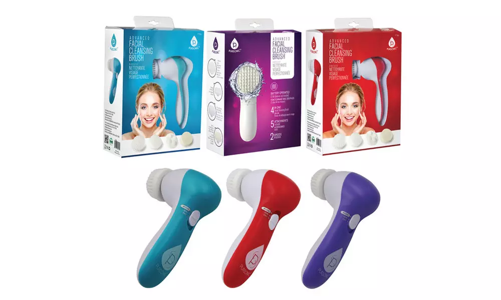 Pursonic 5-in-1 Facial Cleansing Brush and Massager Combo Kit - Primary Image