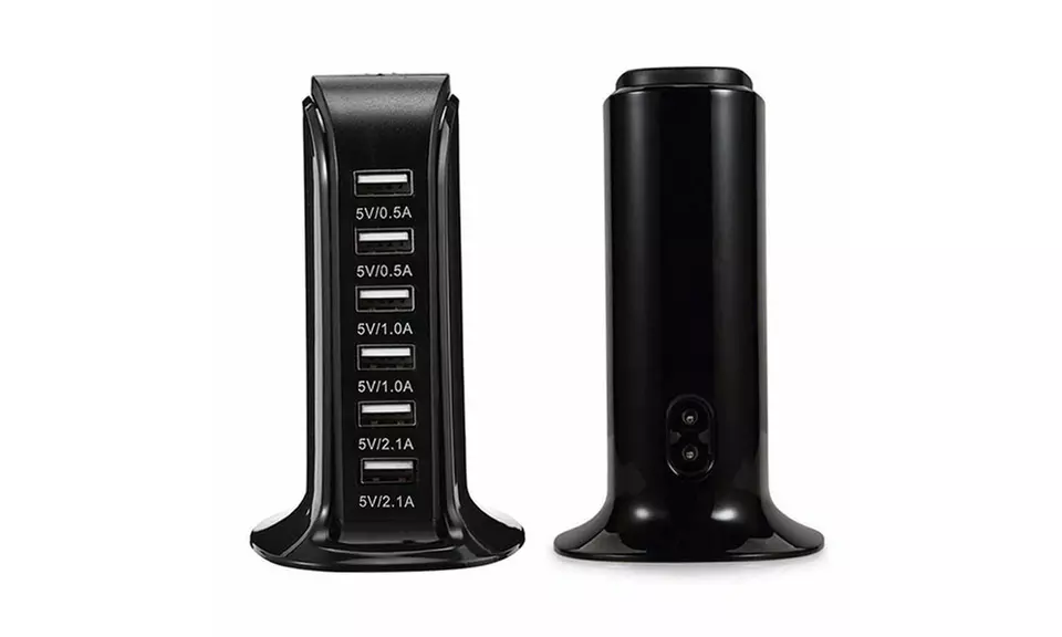 6 USB Port Charging Tower