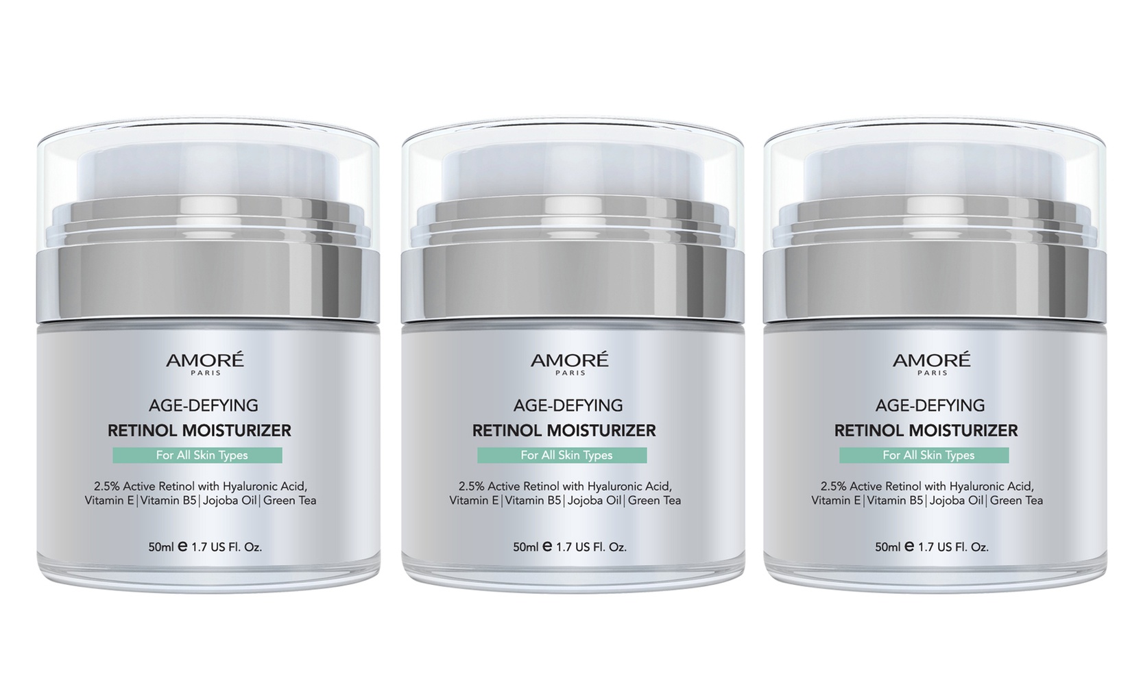 Amore Paris Retinol 2.5% High Potency Anti-Aging Moisturizer (1, 2, 3 or 4-Pack)