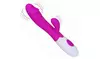 Silcone Dildo Waterproof Rabbit Vibrator 30 Speeds G spot Clitoral Stimulator