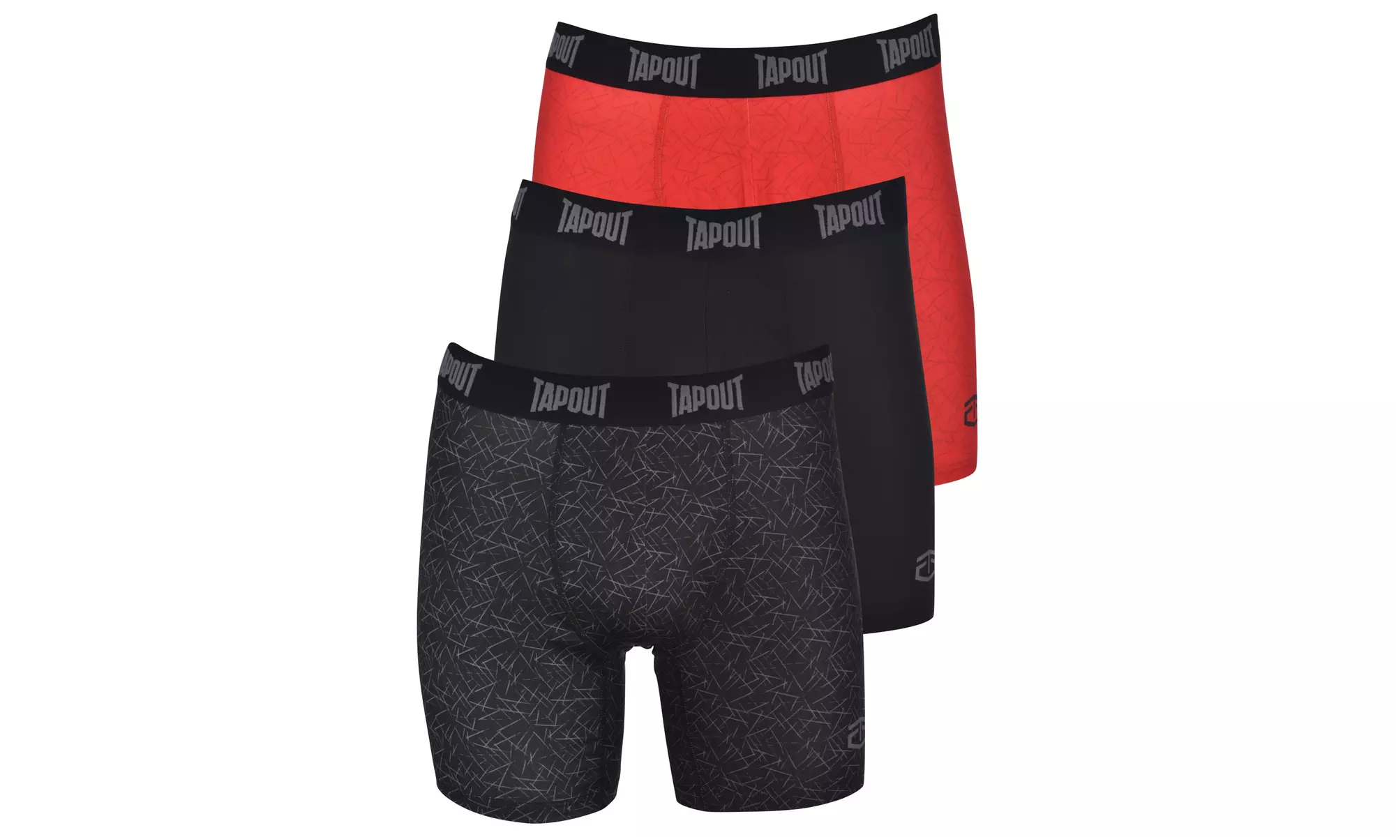 6 Pack Tapout Mens Performance Boxer Briefs - Athletic Fit Tagless New Colors - Primary Image