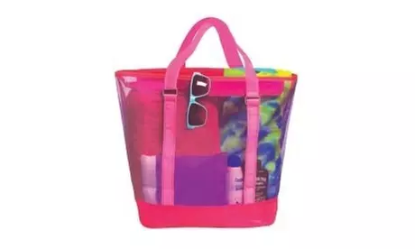 DM Merchandise SLTOT-AS Mesh Tote Bag Two-Tone - Second Medium