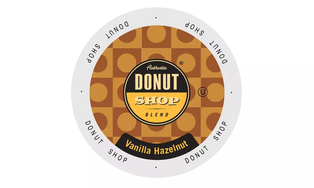 Authentic Donut Shop Decaf Blend Vanilla Hazelnut Coffee Single Serve Cups