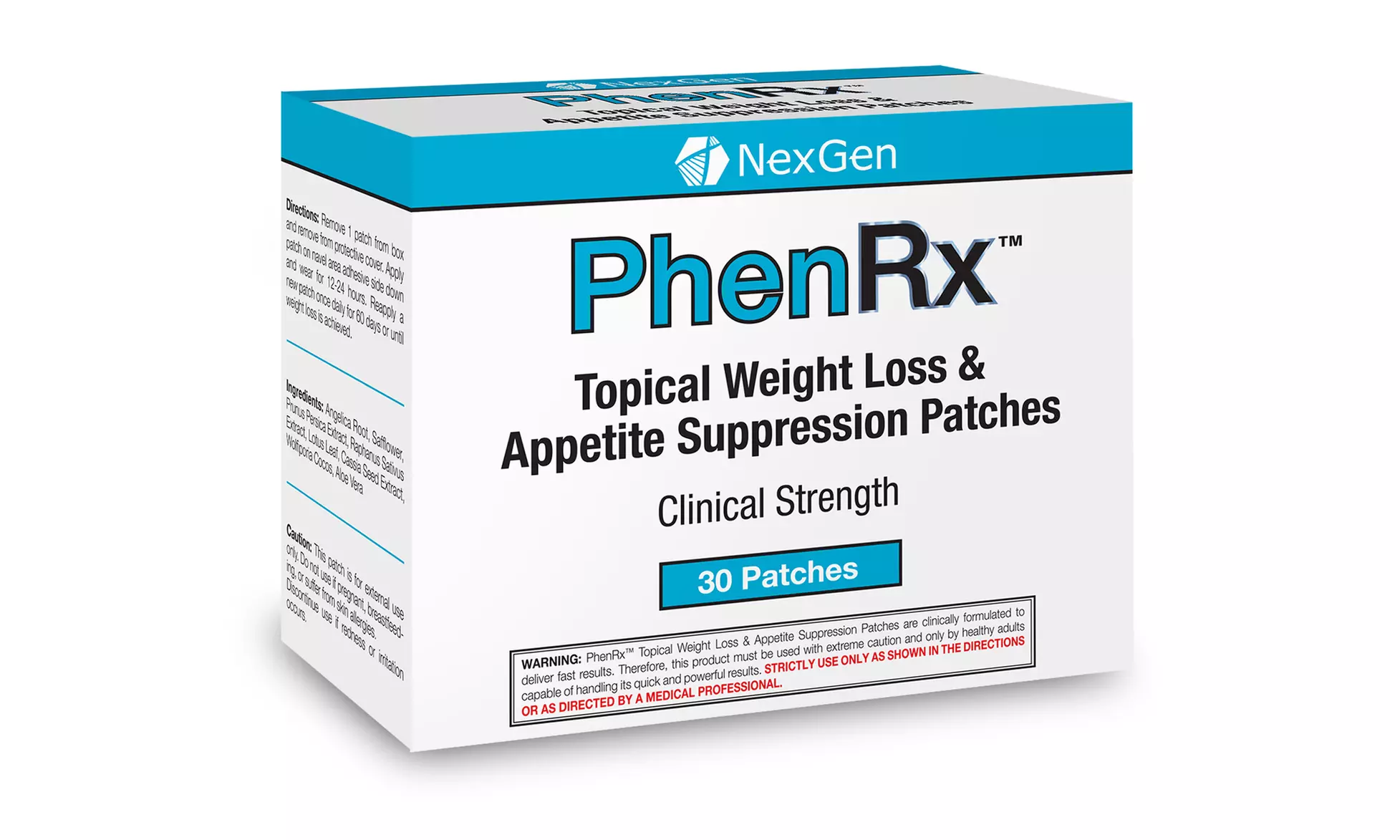 PhenRx Topical Diet Patches Supports Weight Loss And Appetite Suppression (30ct) - Primary Image