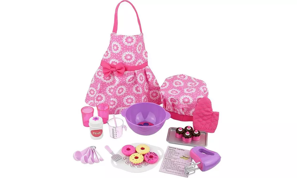 Click n' Play Doll Baking Set with Apron and Chef Hat - Primary Image